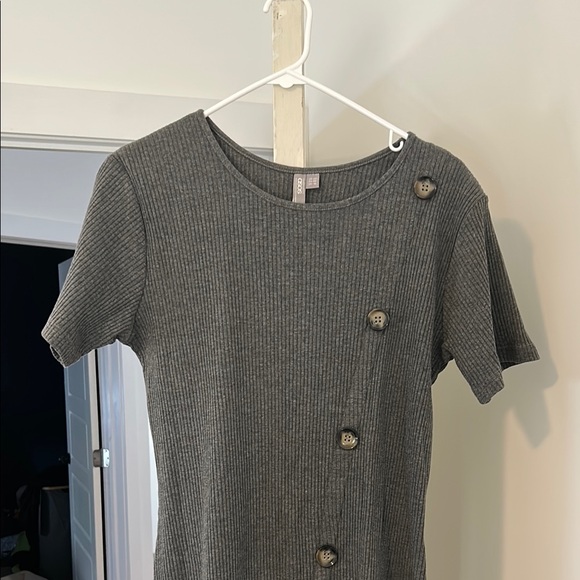 ASOS Curve Gray Button Midi Dress - Picture 4 of 4